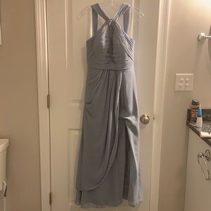 Azazie dusty blue gown